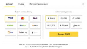 Платежные системы Zet Casino